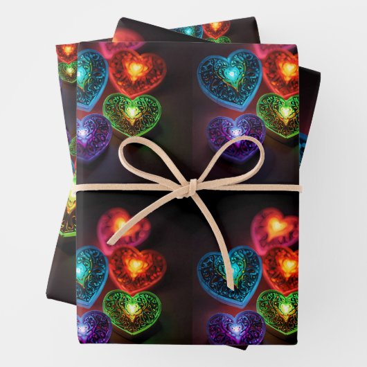 Liebe in jedem Herzschlag Geschenkpapier Set (Beispiel)