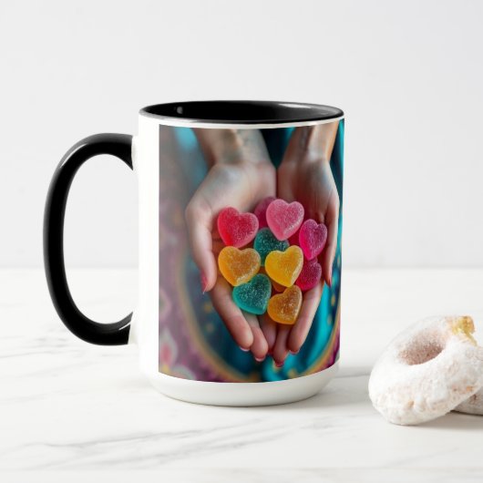 Liebe in jedem Schluck Tasse (Mit Donut)