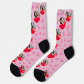 Liebe in jedem Schritt: Personalisierter Valentins Socken (Linkes Detail)