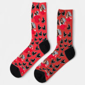 Liebe in jedem Schritt: Personalisierter Valentins Socken (Linkes Detail)