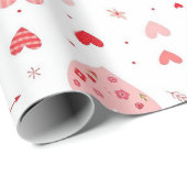 "Liebe in jeder Falte: Valentinstag-Wrapping Pape Geschenkpapier (Rolleneckpunkt)