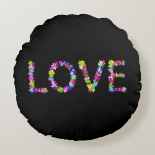 Liebe in jeder Form Inspirierendes Achempong-Des Rundes Kissen