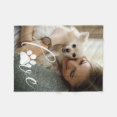 Liebe in jeder Paste: Personalisierter Hund Lover  Fleecedecke (Vorderseite (Horizontal))