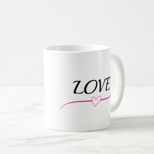Liebe in jeder Sip Trendy Design Coffee Tasse (VorderseiteRechts)