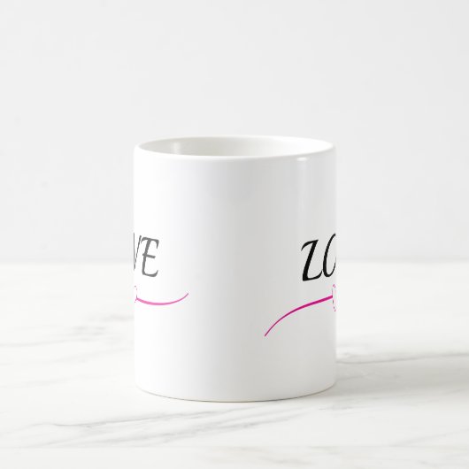 Liebe in jeder Sip Trendy Design Coffee Tasse (Mittel)