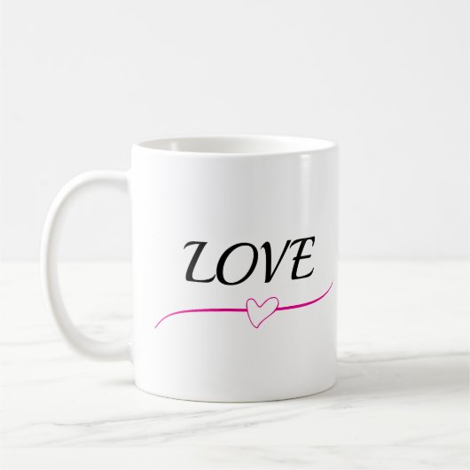 Liebe in jeder Sip Trendy Design Coffee Tasse (Links)