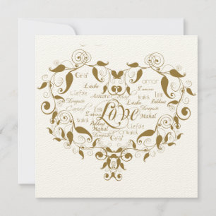 Liebe in jeder Sprache - Einladung zur Hochzeit vo