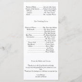 Liebe in jeder Sprache im Lila Hochzeitsprogramm Programm (Rückseite)