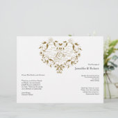 Liebe in jeder Sprache in Gold-Hochzeitsprogramm (Stehend Vorderseite)
