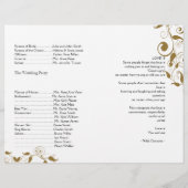 Liebe in jeder Sprache in Gold-Hochzeitsprogramm (Rückseite)