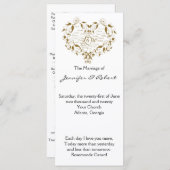 Liebe in jeder Sprache in Gold-Hochzeitsprogramm Programm (Vorne/Hinten)