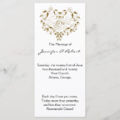 Liebe in jeder Sprache in Gold-Hochzeitsprogramm Programm (Vorderseite)