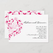 Liebe in jeder Sprache in Hot Pink Hochzeitsstimmu Einladung (Vorne/Hinten)