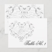 Liebe in jeder Sprache in Silver Tischnummer (Vorne/Hinten)