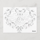 Liebe in jeder Sprache in Silver Tischnummer (Rückseite)