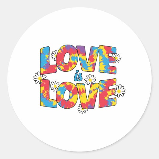 Liebe in Krawatte Runder Aufkleber (Vorderseite)