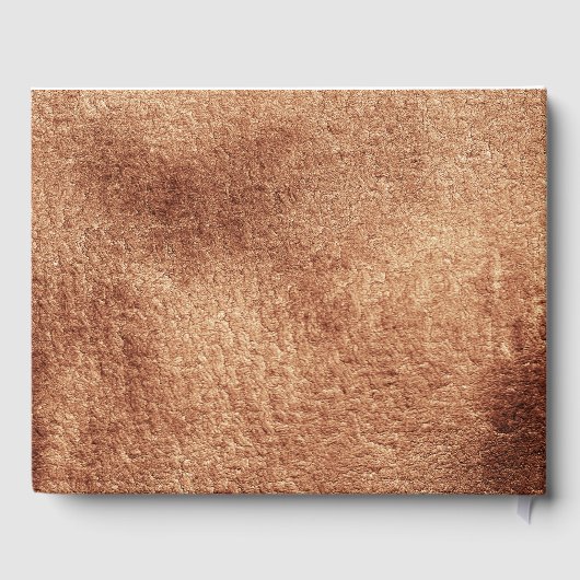 Liebe in Kupferfarbe Modernes, einfaches Gästebuch (Rückseite)