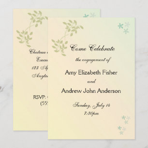 Liebe in Laurels Anpassbare Verlobung Einladung