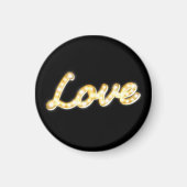Liebe in Marquee Lights Magnet (Vorne)
