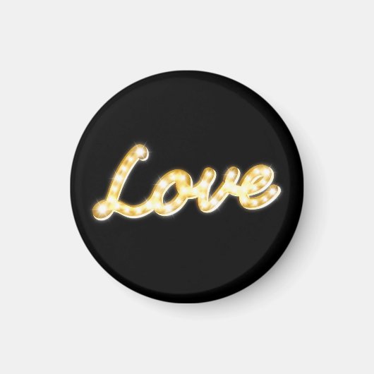 Liebe in Marquee Lights Magnet (Vorne)