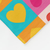 Liebe in Mustern Fleecedecke (Ecke)