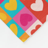 Liebe in Mustern Fleecedecke (Ecke)