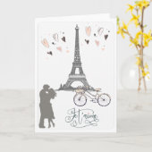 Liebe in Paris, I Liebe You Card Karte (Gelbe Blume)