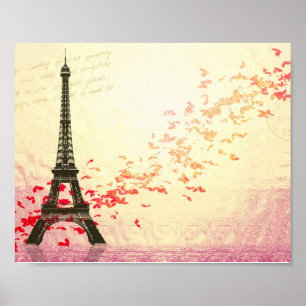 Liebe in Paris im Frühjahr Poster