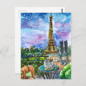 Liebe in Paris Postkarte (Vorne/Hinten)