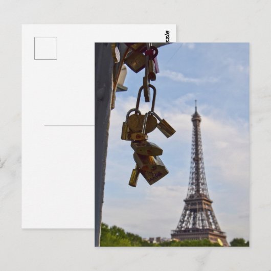 Liebe in Paris Postkarte (Vorne/Hinten)