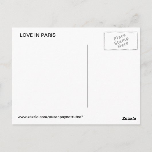 LIEBE IN PARIS POSTKARTE (Rückseite)