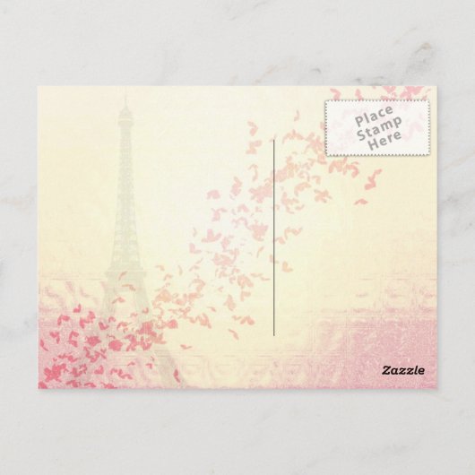 Liebe in Paris Postkarte (Rückseite)