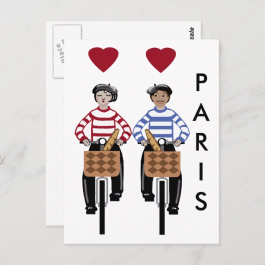 Liebe in Paris Postkarte (Vorne/Hinten)