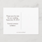 Liebe in Paris Save the Date Ankündigungspostkarte (Rückseite)