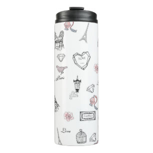 Liebe in Peris Bohemian Chic Floral Boho Mädchenha Thermosbecher