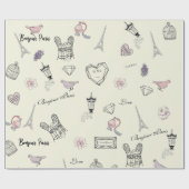 Liebe in Peris Bohemisch Chic Floral Reisemögliche Geschenkpapier (Flach)