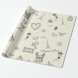 Liebe in Peris Bohemisch Chic Floral Reisemögliche Geschenkpapier