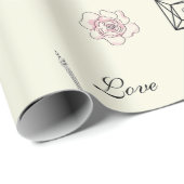 Liebe in Peris Bohemisch Chic Floral Reisemögliche Geschenkpapier (Rolleneckpunkt)