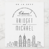 Liebe in Philadelphia | Cheers & Danke! Weinetikett (Einzelnes Label)