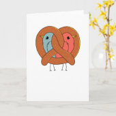 Liebe in Pretzel Karte (Gelbe Blume)