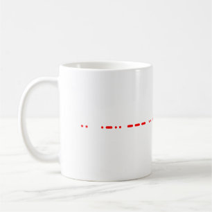 Liebe in Punkten und Bindestrichen "I Liebe You" Kaffeetasse