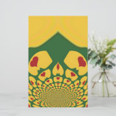 Liebe in Rasta Colors: Reggae Hearts Briefpapier (Stehend Vorderseite)