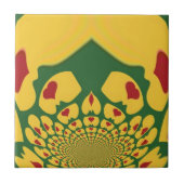 Liebe in Rasta Colors: Reggae Hearts Fliese (Vorderseite)