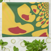 Liebe in Rasta Colors: Reggae Hearts Geschirrtuch (Gefaltet)