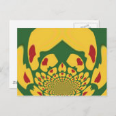 Liebe in Rasta Colors: Reggae Hearts Postkarte (Vorne/Hinten)