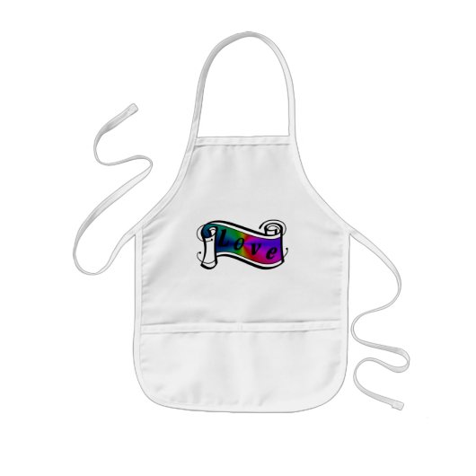 Liebe in Regenbogen Fantasy Art - Art Deco Kinderschürze (Vorne)
