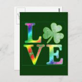 Liebe in Regenbogenfarben mit gestörtem Aussehen Postkarte (Vorne/Hinten)