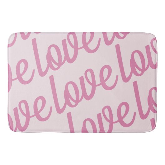 Liebe in Rosa Badematte (Vorderseite)