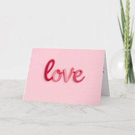 Liebe in Rosa Feiertagskarte