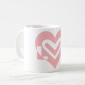 Liebe in Rosa Kaffeetasse (Vorderseite Links)